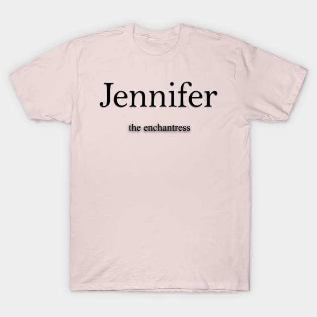 Jennifer Name meaning T-Shirt by Demonic cute cat